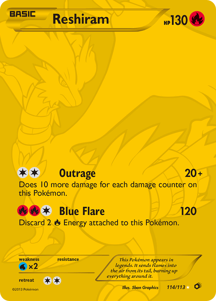 Reshiram - 114/113 - Legendary Treasures