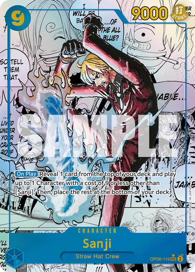 Sanji - OP06-119 - Secret Rare (Manga Alt Art) - Wings of the Captain
