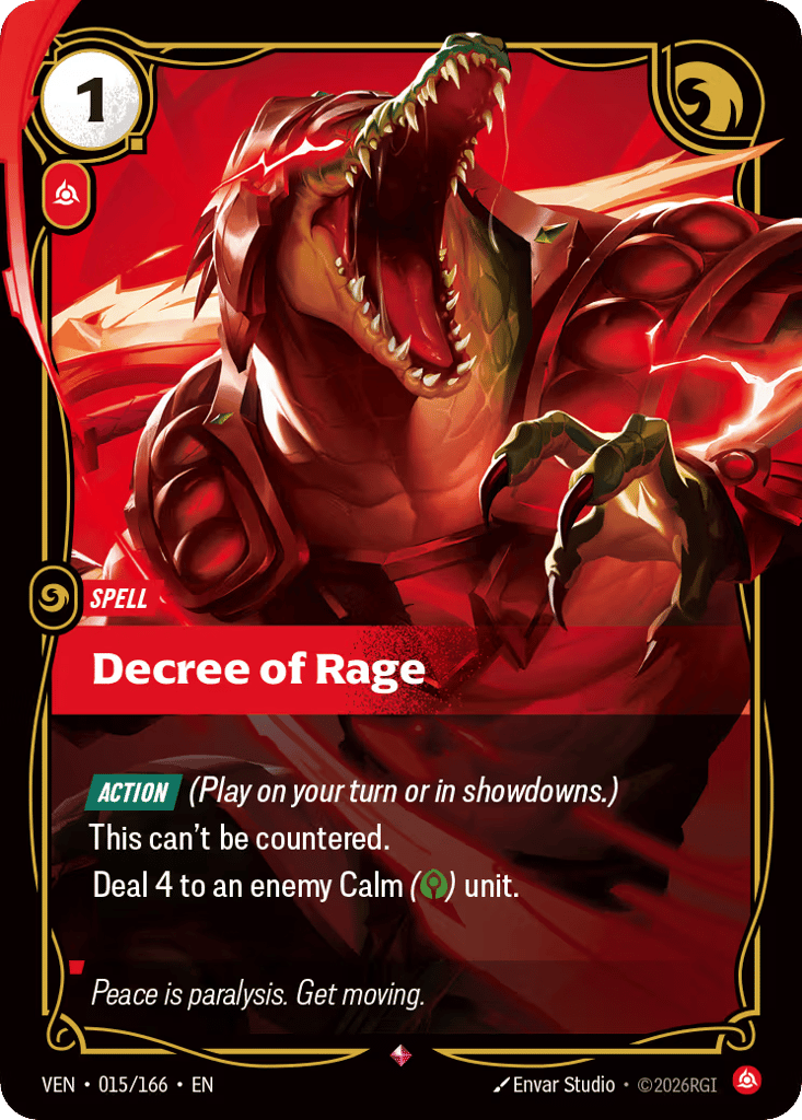 Decree Of Rage - 015/166 - Rare - Vendetta