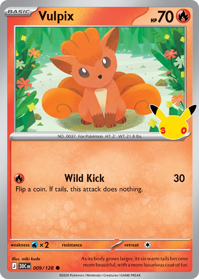 Vulpix - 009/128 - 30th Celebration