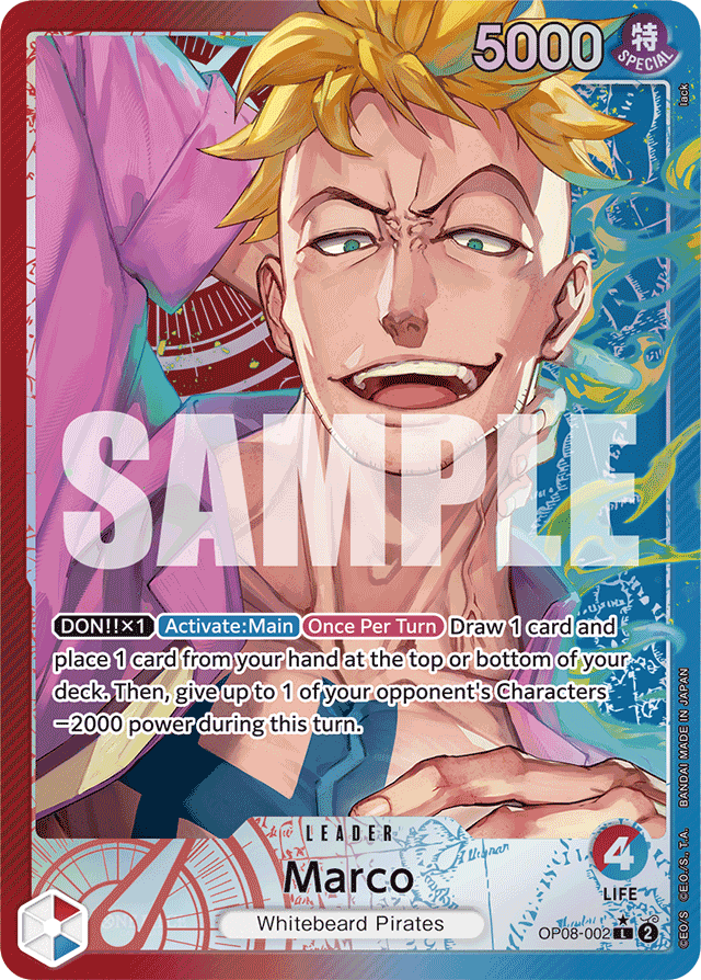Marco - OP08-002 - Leader (Alternate Art) - Two Legends