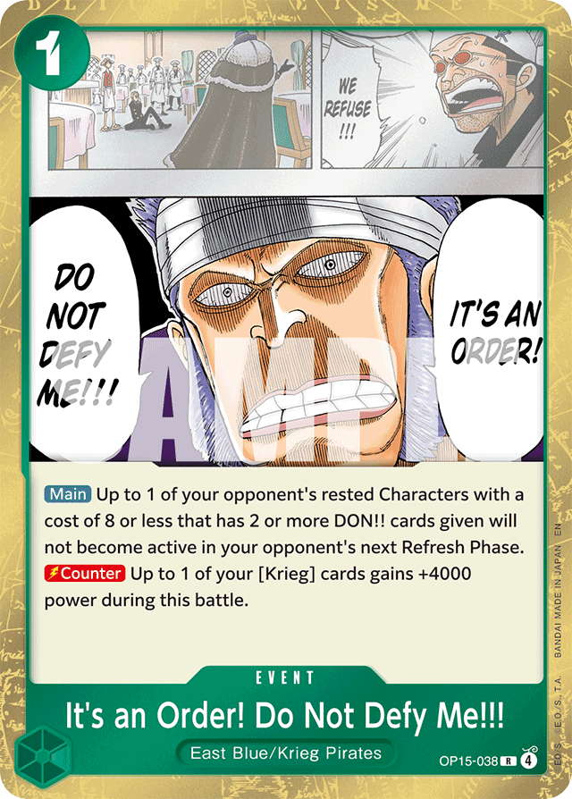 It's an Order! Do Not Defy Me!!! - OP15-038 - Rare - Adventure on Kami's Island