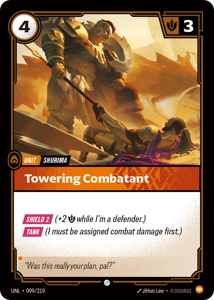 Towering Combatant - 099/219 - Common - Unleashed
