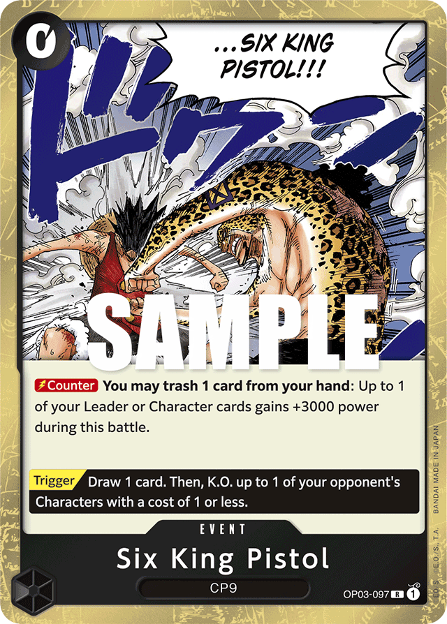 Six King Pistol - OP03-097 - Rare - Pillars of Strength