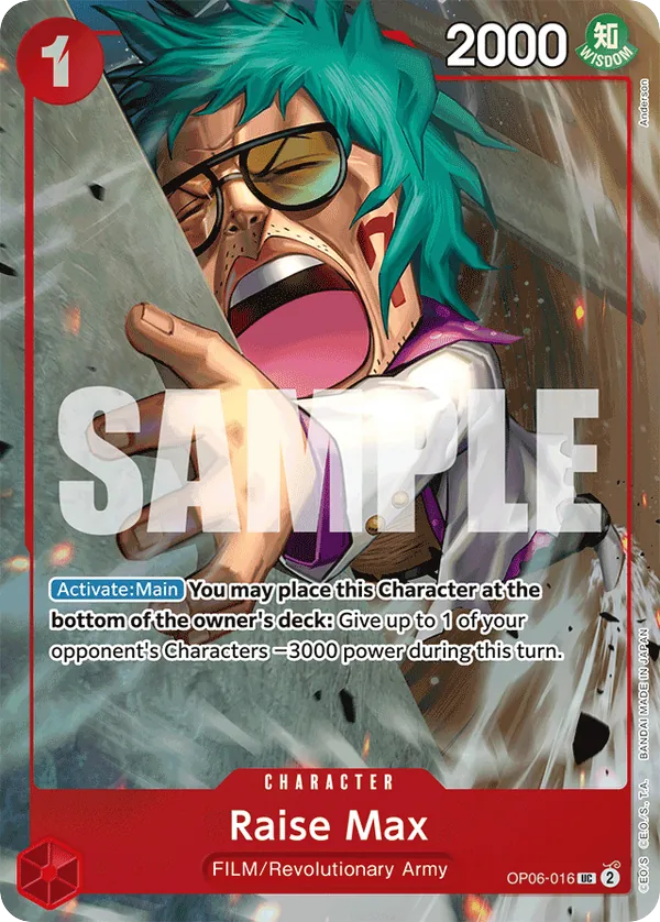 Raise Max - OP06-016 - Uncommon (Best Selection Vol3Alt Art) - Wings of the Captain