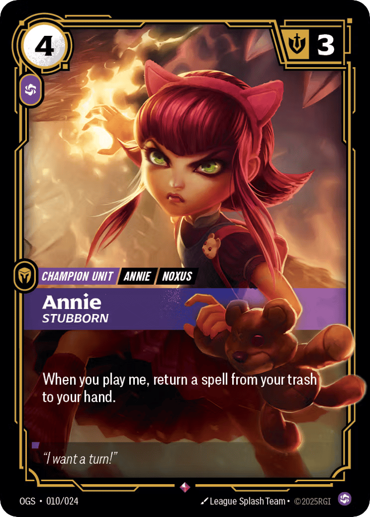 Annie, Stubborn - 010/024 - Rare - Proving Grounds