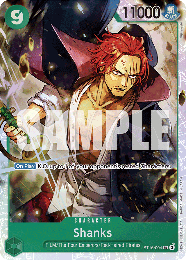 Shanks - ST16-004 - Super Rare - GREEN Uta