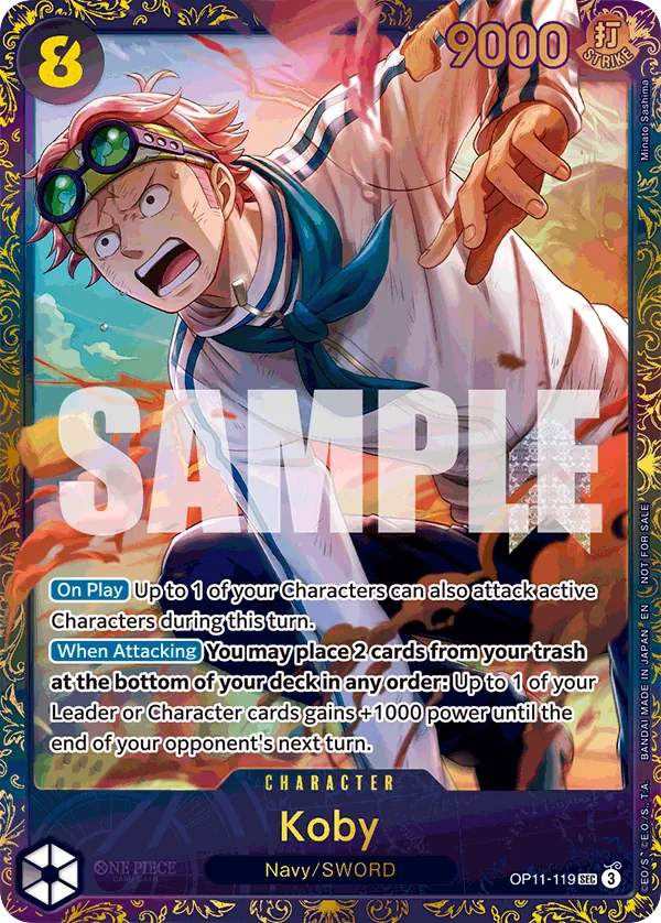 Koby - OP11-119 - Secret Rare (Treasure Cup Alt Art) - A Fist Of Divine Speed