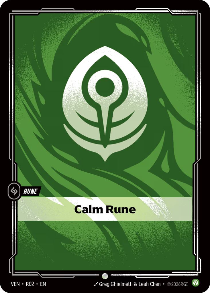 Calm Rune - R02 - Common - Vendetta