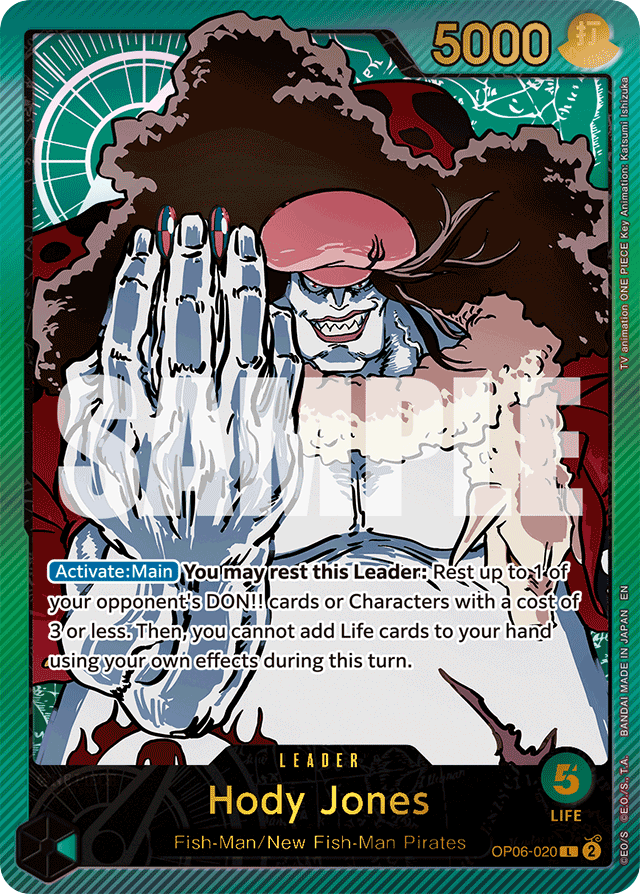 Hody Jones - OP06-020 - Leader (Special Alternate Art) - Wings of the Captain