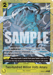 Two-Hundred Million Volts Amaru - OP05-115 - Rare (Premium Alt Art) - Awakening of the New Era
