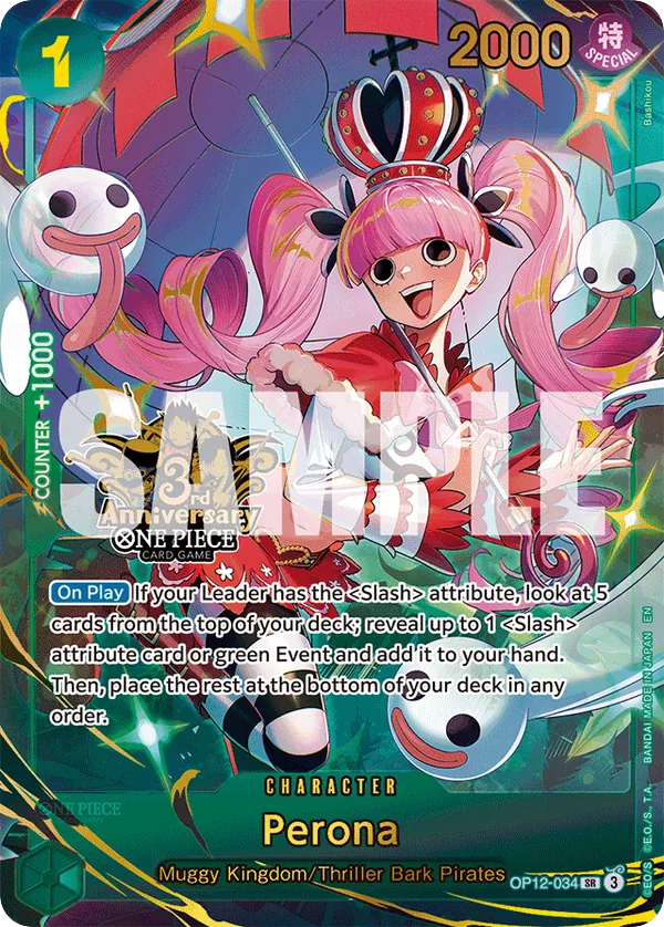 Perona - OP12-034 - Super Rare (Third Anniversary) - Legacy of the Master