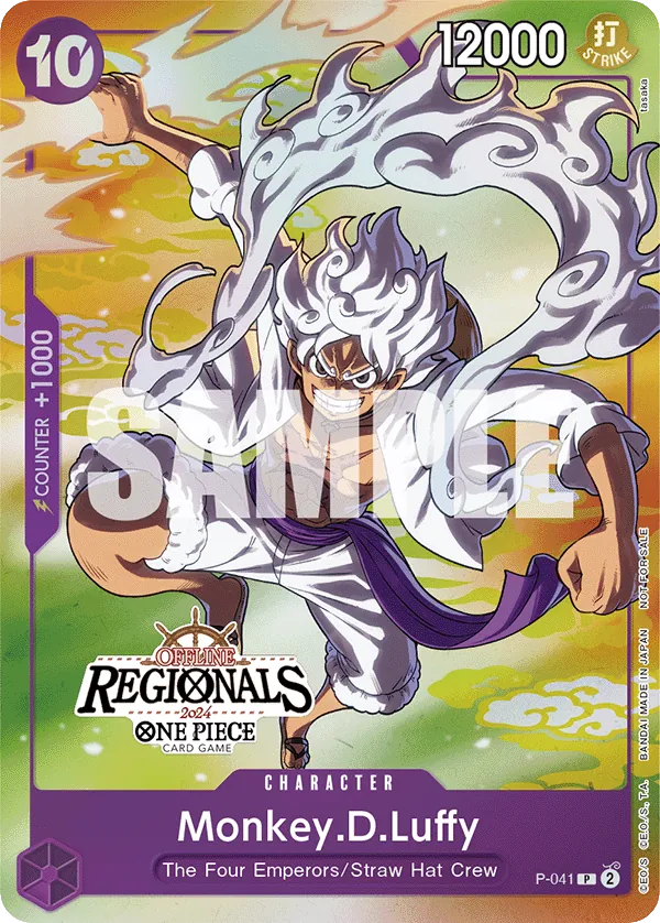 Monkey.D.Luffy - P-041 - Promo (Regional Participant Stamp) - Promos
