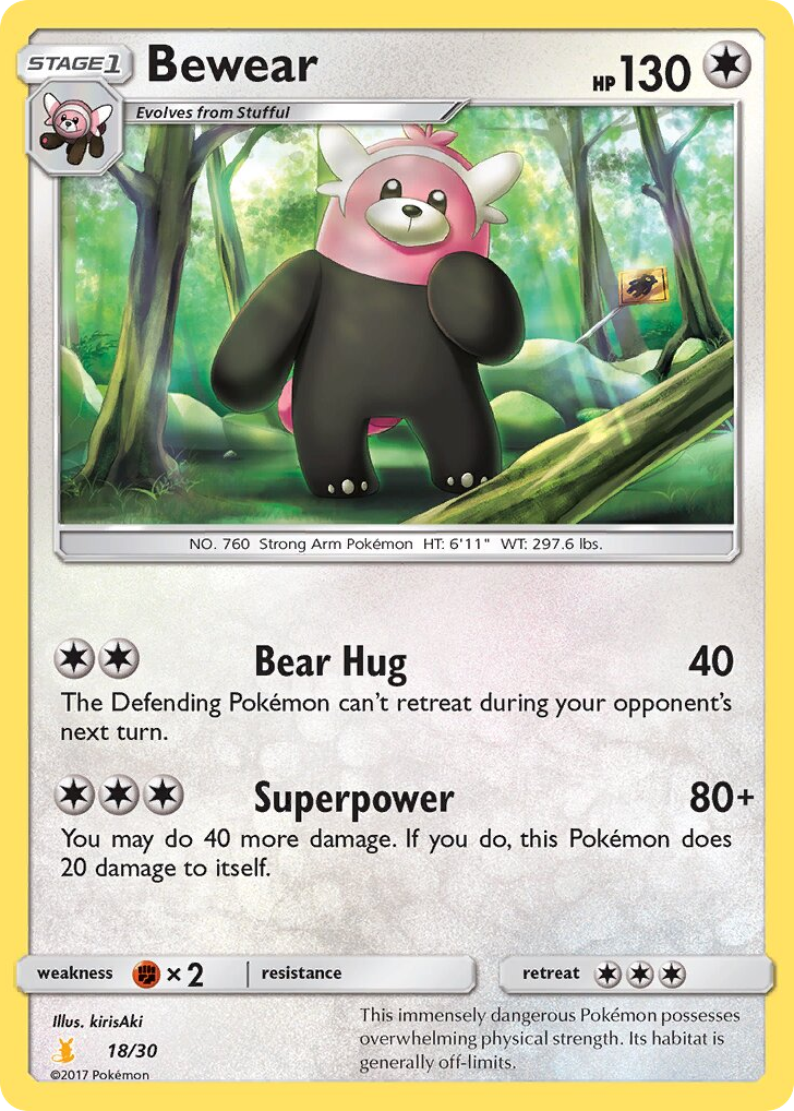 Bewear - 18/30 - SM Trainer Kit Alolan Raichu