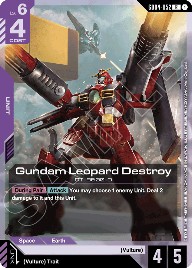 Gundam Leopard Destroy - GD04-052 - Rare - Phantom Aria