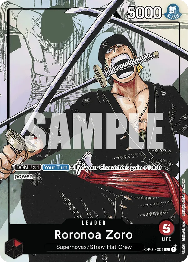 Roronoa Zoro - OP01-001 - Leader (Twenty Fifth Edition Alt Art) - Romance Dawn