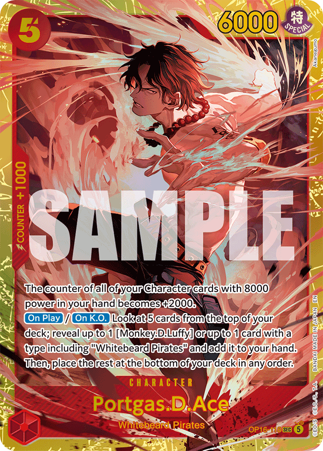 Portgas.D.Ace - OP16-118 - Secret Rare - The Time Of Battle