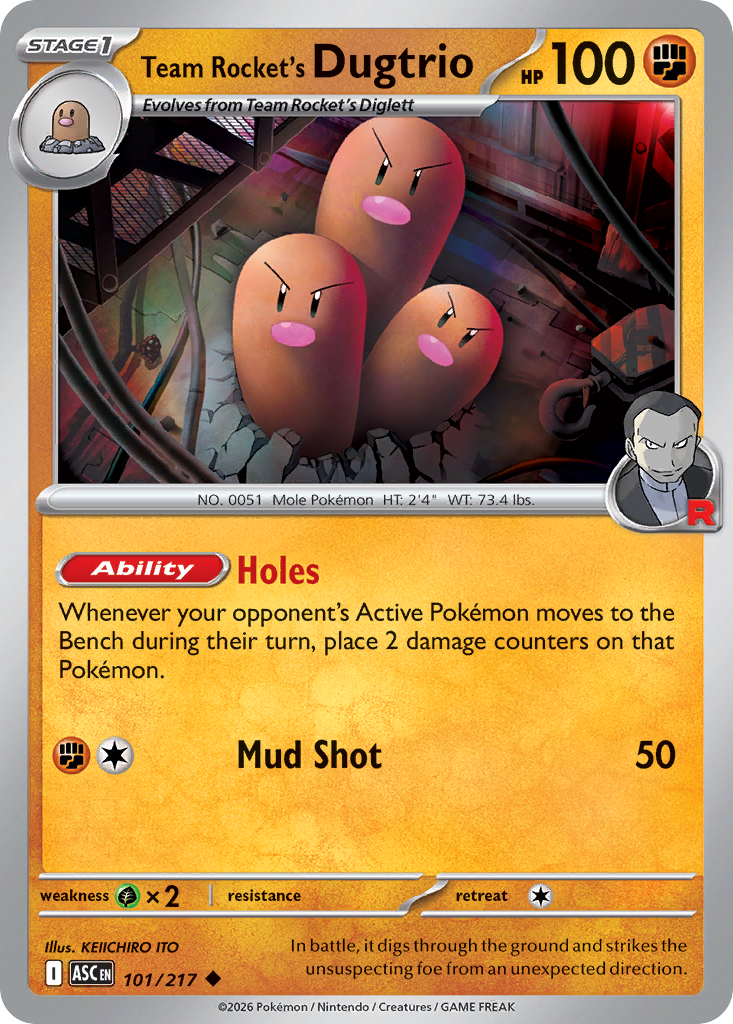 Team Rocket's Dugtrio - 101/217 - Ascended Heroes