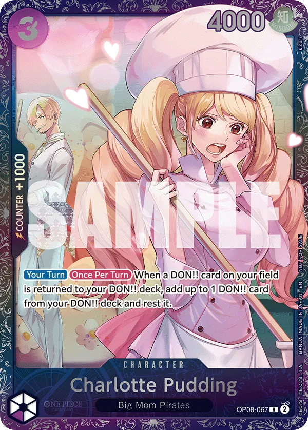 Charlotte Pudding - OP08-067 - Rare (Treasure Cup Alt Art) - Two Legends