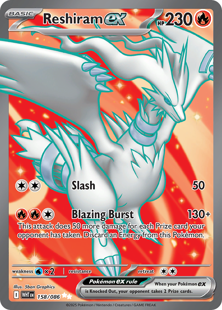 Reshiram ex - 158/86 - White Flare