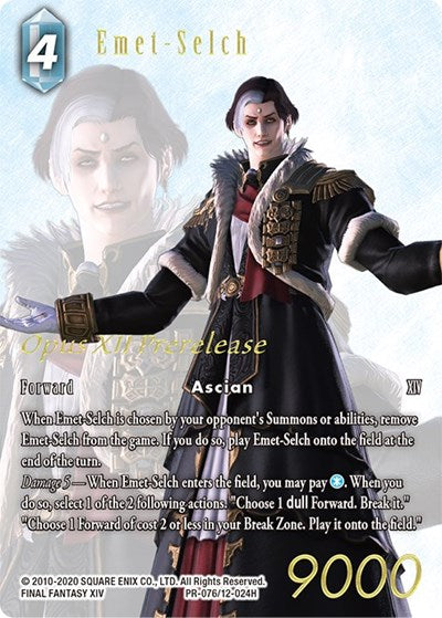 Emet-Selch (Prerelease Promo) - PR-076/12-024H - FF: Promo Cards