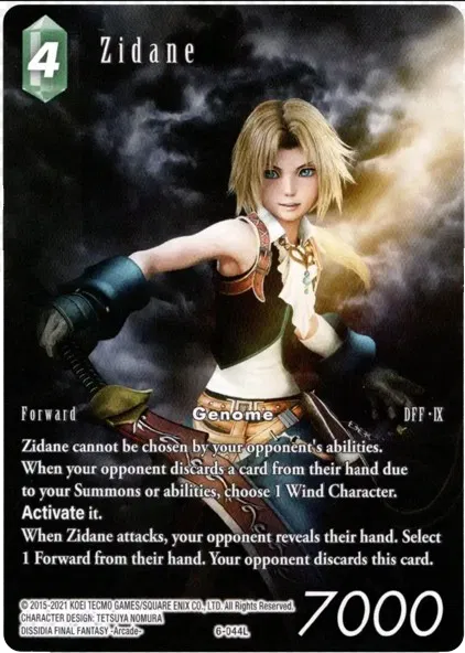 Zidane - 6-044L (Full Art) - 6-044L - Deck Exclusive Cards