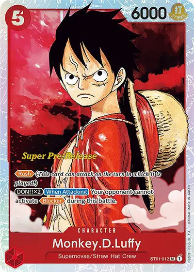 Monkey.D.Luffy (012) - ST01-012 - Super Pre-Release Starter Deck 1: Straw Hat Crew