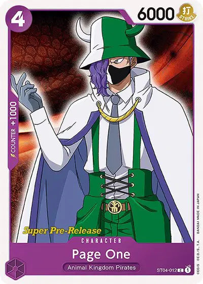 Page One - ST04-012 - Super Pre-Release Starter Deck 4: Animal Kingdom Pirates