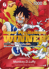 Monkey.D.Luffy (Super Pre-Release) [Winner] - P-001 - One Piece Promotion Cards