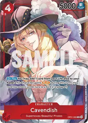 Cavendish (Box Topper) - OP01-008 - Romance Dawn