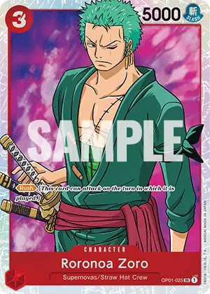Roronoa Zoro (025) - OP01-025 - Romance Dawn