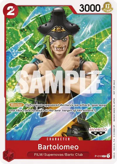 Bartolomeo (One Piece Film Red) - P-018 - One Piece Promotion Cards