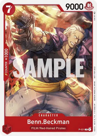 Benn.Beckman (One Piece Film Red) - P-021 - One Piece Promotion Cards