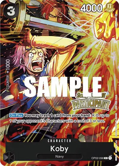 Koby (Online Regional 2023) [Participant] - OP02-098 - One Piece Promotion Cards