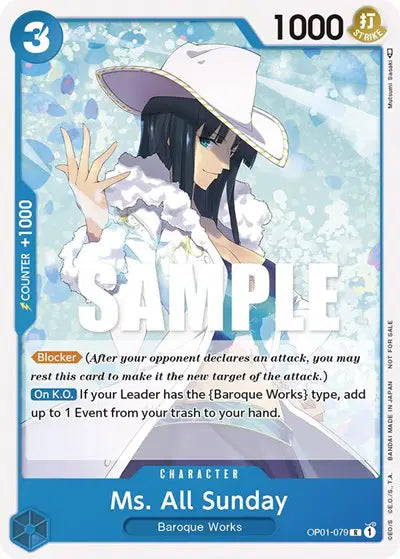 Ms. All Sunday (Promotion Pack 2023) - OP01-079 - One Piece Promotion Cards