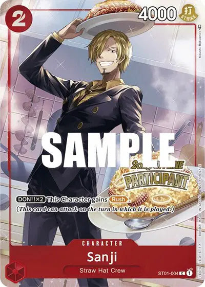 Sanji (Offline Regional 2023) [Participant] - ST01-004 - One Piece Promotion Cards