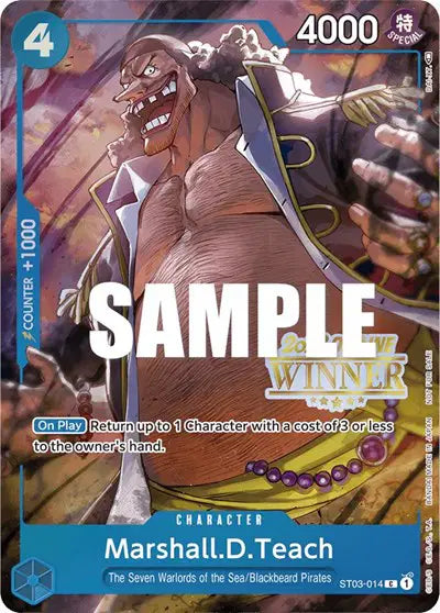 Marshall.D.Teach (Offline Regional 2023) [Winner] - ST03-014 - One Piece Promotion Cards