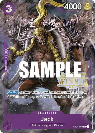 Jack (Offline Regional 2023) [Winner] - ST04-008 - One Piece Promotion Cards