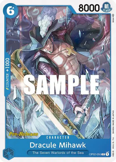 Dracule Mihawk - OP02-055 - Paramount War Pre-Release Cards