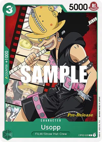 Usopp - OP02-028 - Paramount War Pre-Release Cards