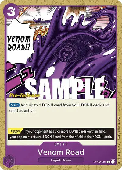 Venom Road - OP02-091 - Paramount War Pre-Release Cards