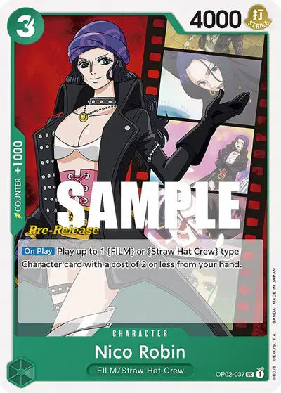 Nico Robin - OP02-037 - Paramount War Pre-Release Cards