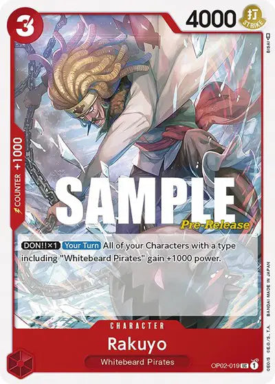Rakuyo - OP02-019 - Paramount War Pre-Release Cards