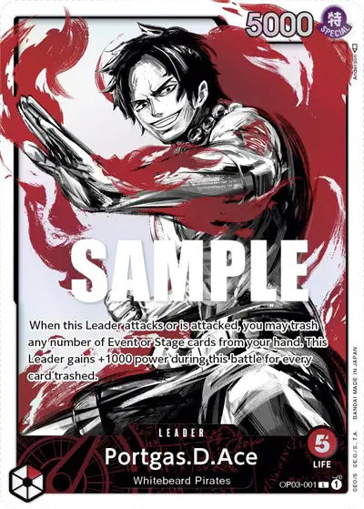 Portgas.D.Ace (Alternate Art) - OP03-001 - Pillars of Strength