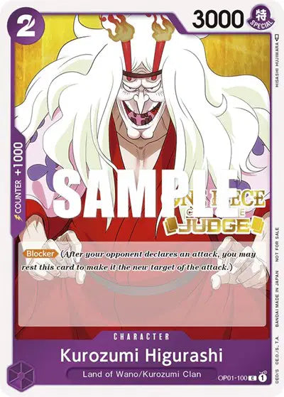 Kurozumi Higurashi (Judge) - OP01-100 - One Piece Promotion Cards