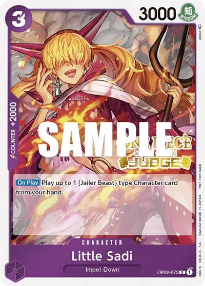 Little Sadi (Judge) - OP02-073 - One Piece Promotion Cards