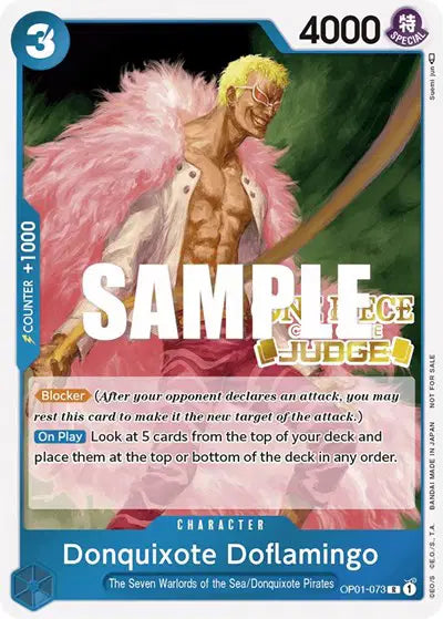 Donquixote Doflamingo (Judge) - OP01-073 - One Piece Promotion Cards