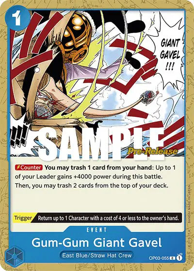 Gum-Gum Giant Gavel - OP03-055 - Pillars of Strength Pre-Release Cards