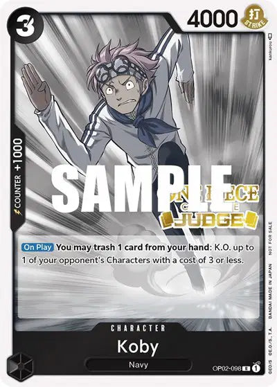 Koby (Judge) - OP02-098 - One Piece Promotion Cards