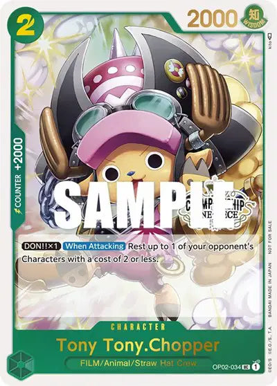 Tony Tony.Chopper (Store Championship Participation Pack) - OP02-034 - One Piece Promotion Cards